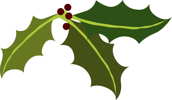 Holly Clip Art - Christmas Tree Decoratio Square Car Magnet 3" X 3" (600x349)