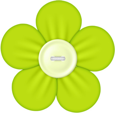 Patterns - Button Flower Clipart (426x437)