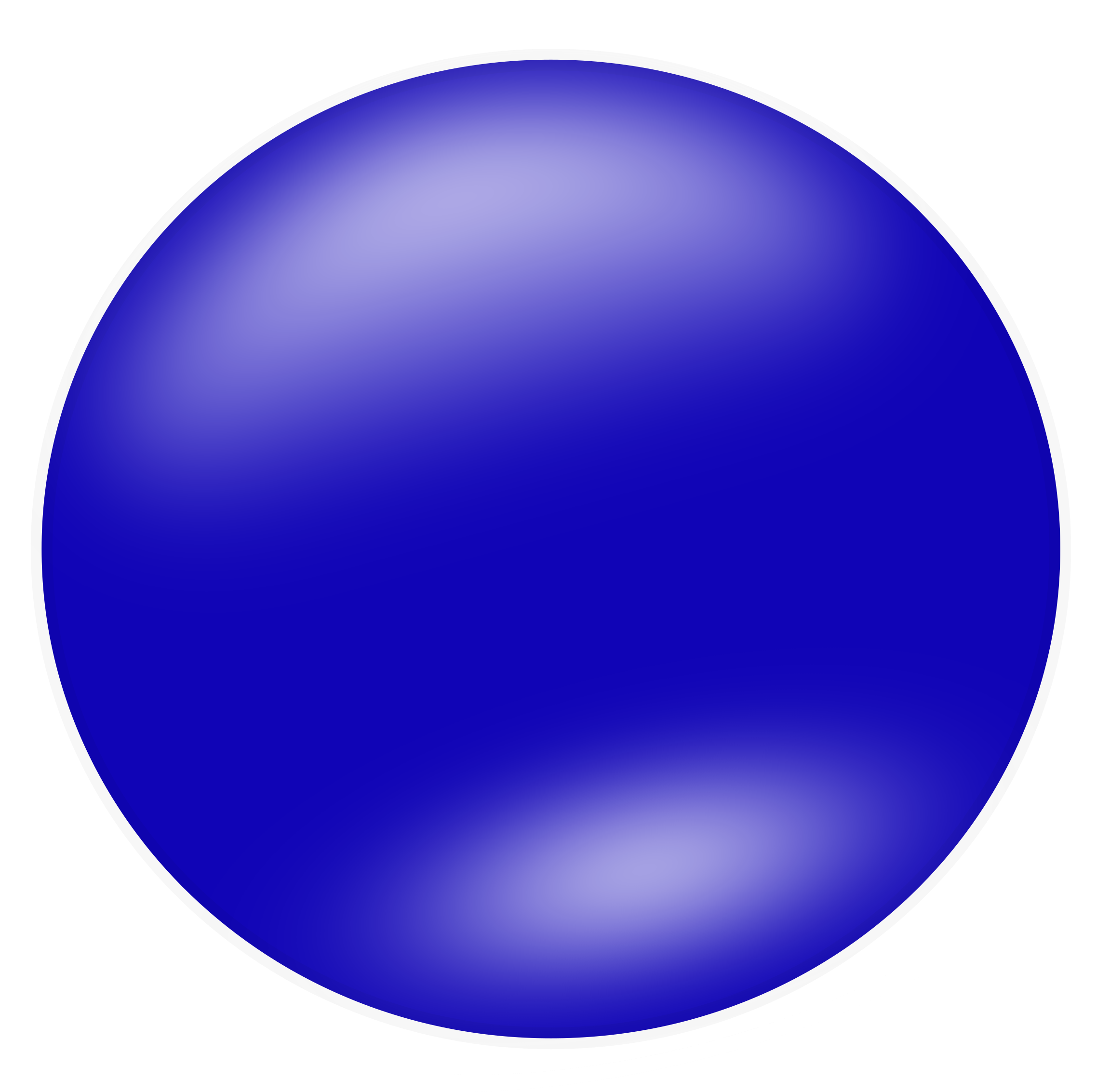 Glossy Sphere Circle Ball Button Blue Clipart - Yuvarlak Mavi Png (2400x2400)