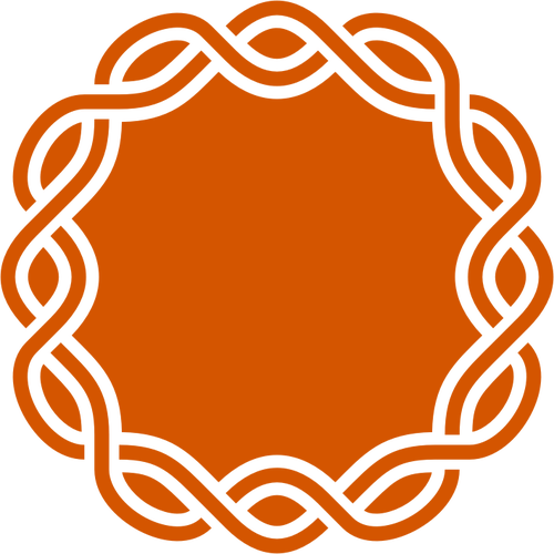 Knotted Frame In Color Vector Clip Art Public Domain - Clip Art (500x500)