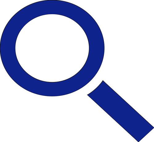 Magnifying Glass Pc Icon Vector Clip Art Public Domain - Magnifying Glass Clipart Blue (500x461)