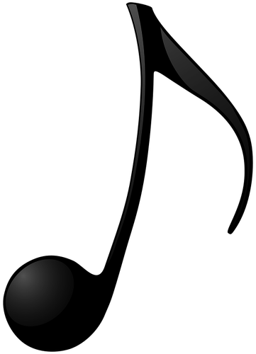 Eighth Note Vector Clip Art Public Domain Vectors - Note De Musique Simple (361x500)