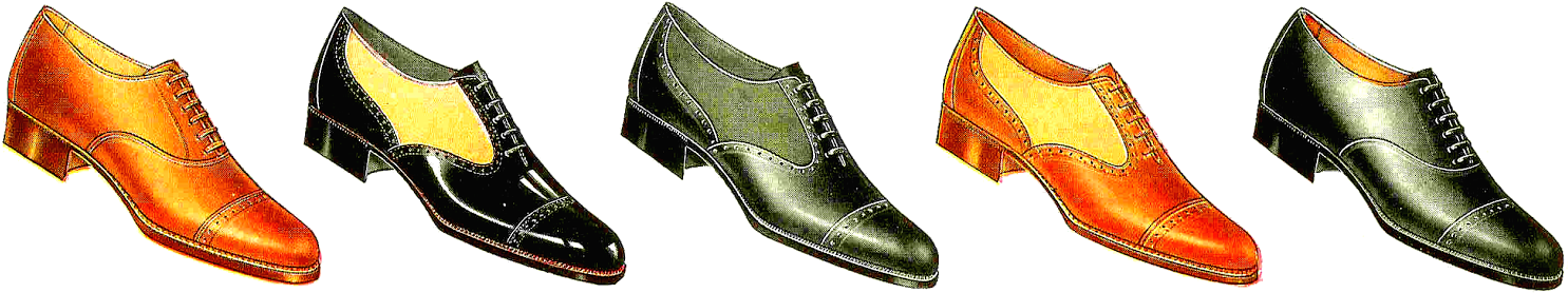 Free Fashion Clip Art - Men Shoes Fashion Illustrations (1600x385)