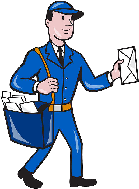 Postman - Mail Man Cartoon (699x847)