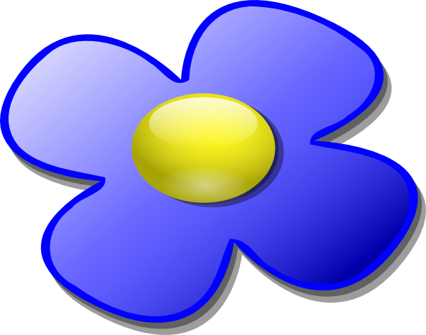 Blue Game Marble Flower Clip Art - Game (600x472)