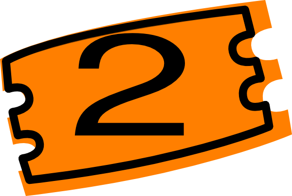 2 Ticket Clip Art - Ticket Clipart (600x404)