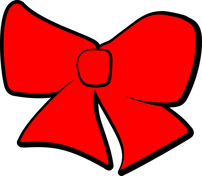 Red Bow Clipart (824x720)