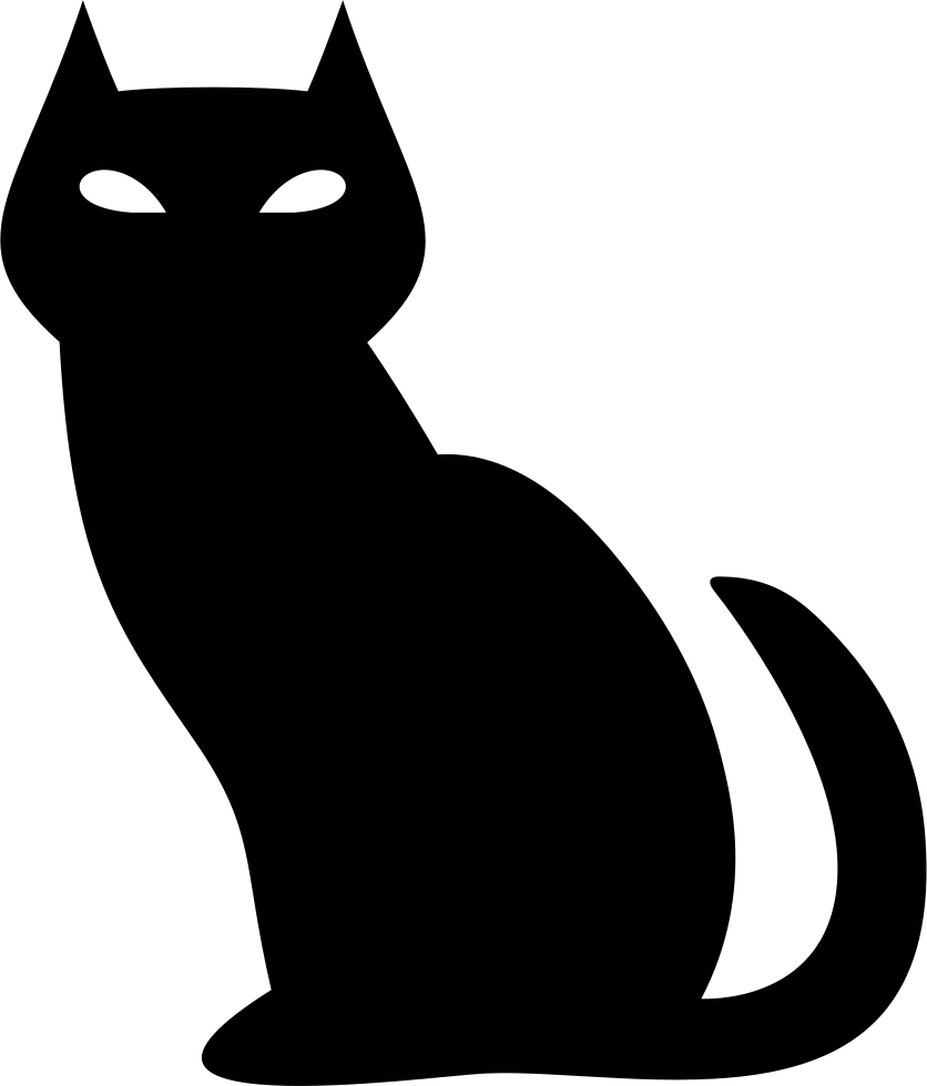 Black Evil Cat Comments - Cat Icon (836x980)