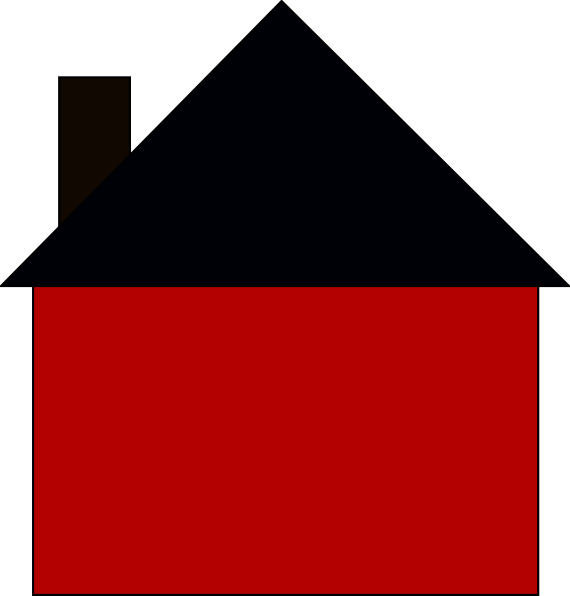 Red House Outline Clipart (570x596)