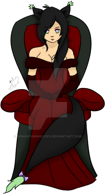 Lady In Red By Xphantomwolfiex On Deviantart - Cartoon (800x800)