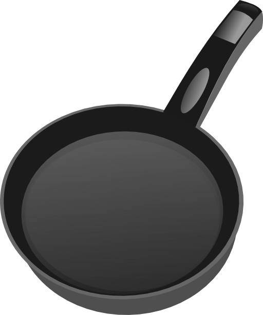 Pan Clipart Svg - Cartoon Frying Pan (512x613)
