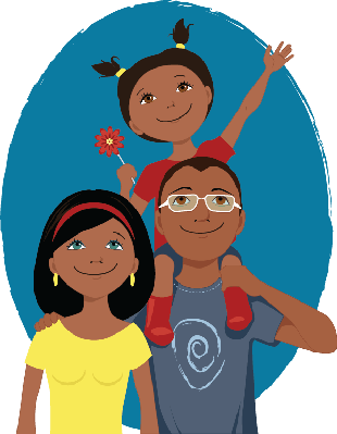Portrait Clipart Family Cartoon - Cartoon Family Portrait (310x399)