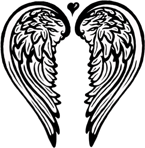 Fallen Angel Clipart Tribal - Dessin Aile D Ange Tribal (500x516)