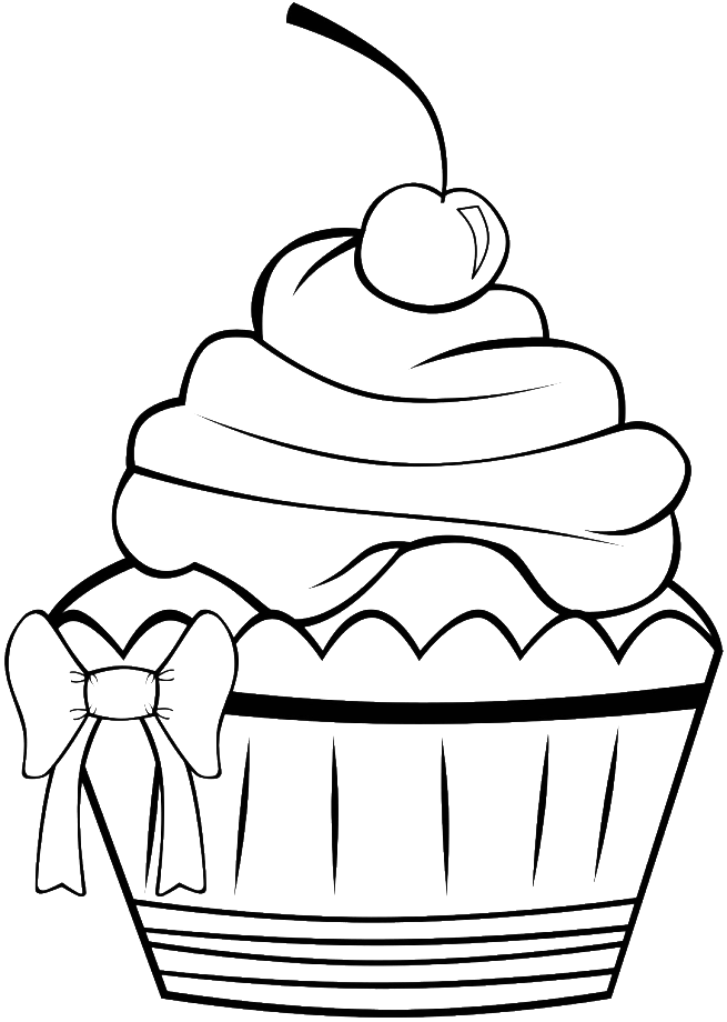 Whimsical Cupcake Coloring Pages 4 By Michael - Cup Cakes To Colour (700x967)
