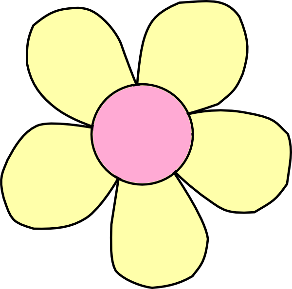 Spring Flower Black And White Clip Art (600x594)