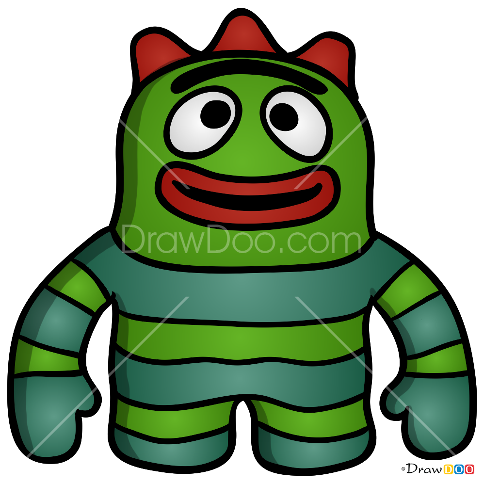 Yo Gabba Gabba How To Draw Muno Toy (998x998)