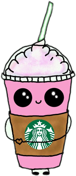 Clip Royalty Free Stock Starbucks Frappe Frappuchino - Draw So Cute Starbucks Coffee (255x586)