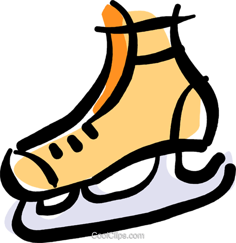 Ice Skate Royalty Free Vector Clip Art Illustration - Vector Graphics (466x480)