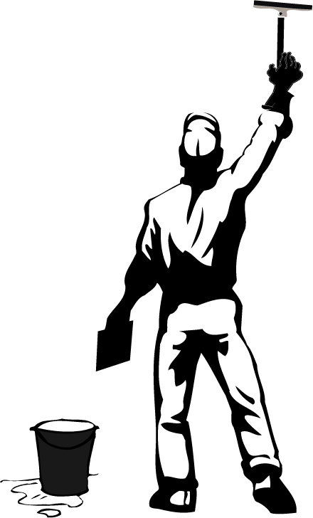 Når Det Kommer Til Dit Hjem Eller Kontor Rengøring, - Window Washer Clip Art (440x728)