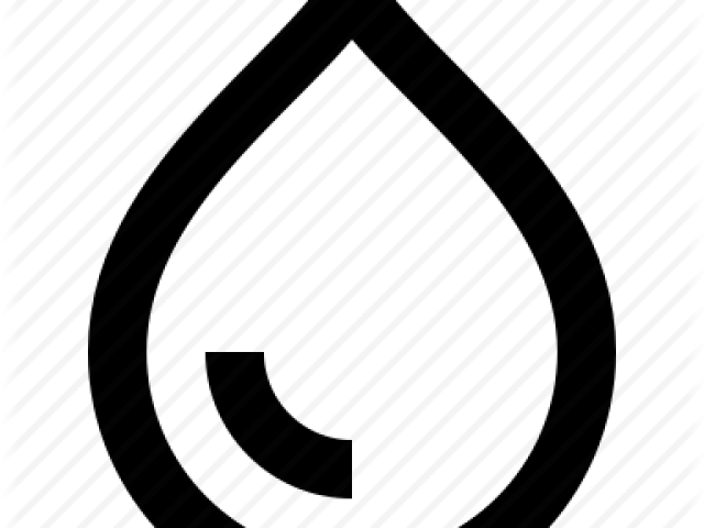 Drawn Water Droplets Black And White - Circle (640x480)