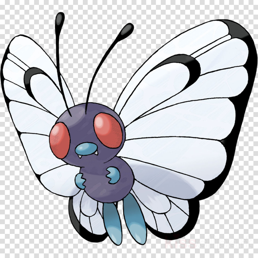 Download Pokemon Png Flying Clipart Butterfree Caterpie - Butterfree Pokémon (900x900)