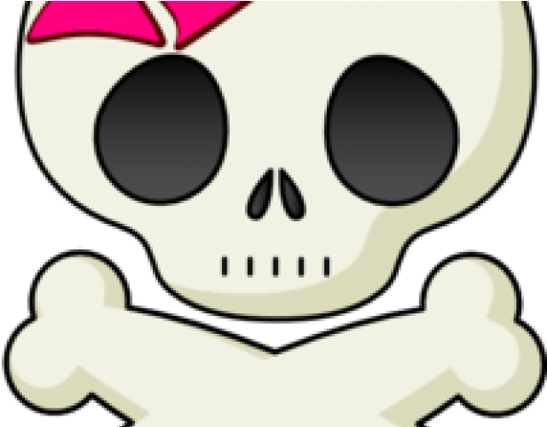 Skeleton Head Clipart Girly Skull - Skull And Crossbones (640x480)