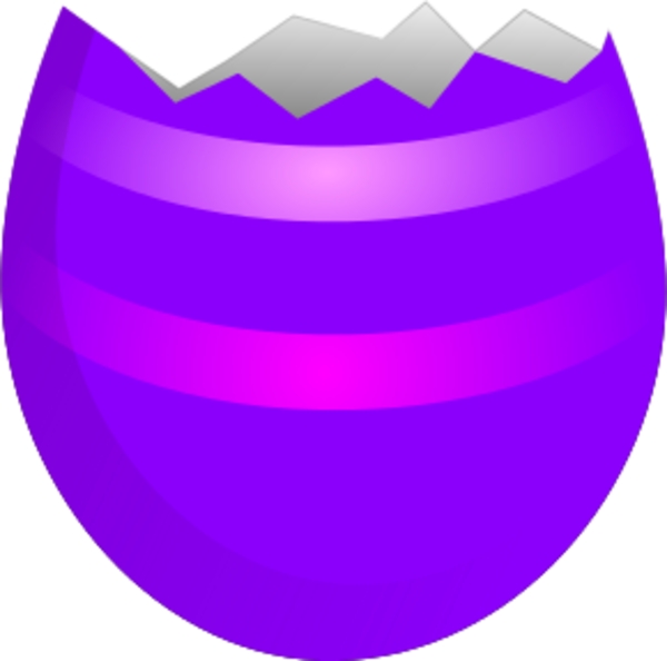 Crack Clipart Black And - Cracked Easter Egg Clip Art (600x594)