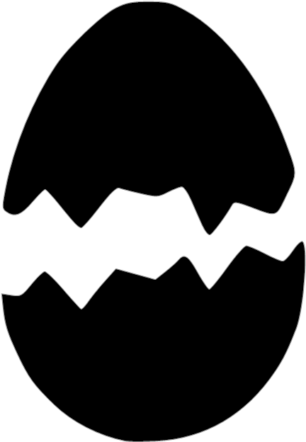 Cracked Easter Egg Png Clip Library Download - Egg (457x649)