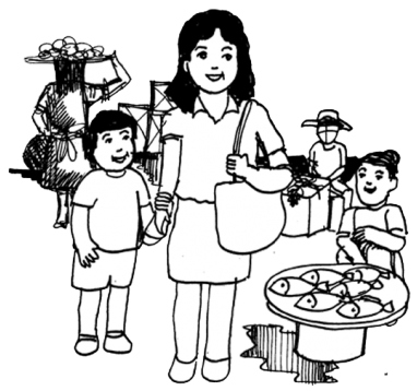 Clipart Library Download Market Drawing - Line Drawing Of Market (400x377)