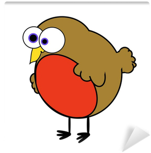 Fotomural Robin Red Breast Cartoon - Cartoon (400x400)