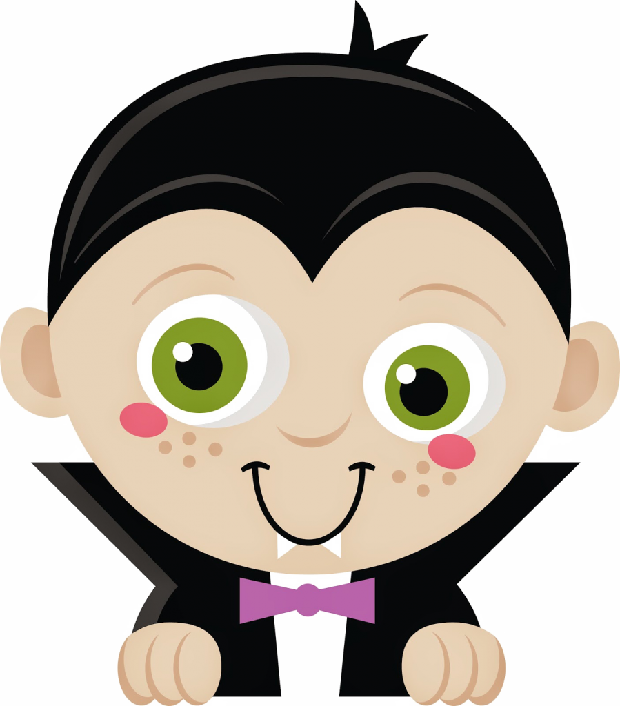 Cute Halloween Vector Free Png Image - Cute Halloween Dracula Clipart (899x1024)