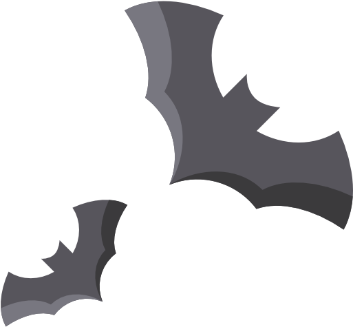 Vector Freeuse Download Bat Clipart Real Life - Halloween Bat Shadow (512x512)