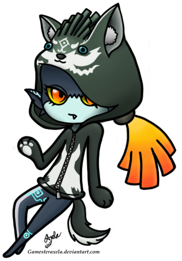Collab Midna With A Wolf Link Hoodie - Midna X Link Halloween (696x934)