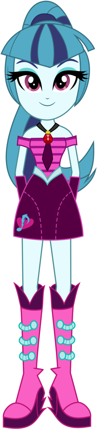 Sonata Dusk Standing Vector By Ponyalfonso On Deviantart - Sonata Dusk My Little Pony Equestria Girls (568x1407)