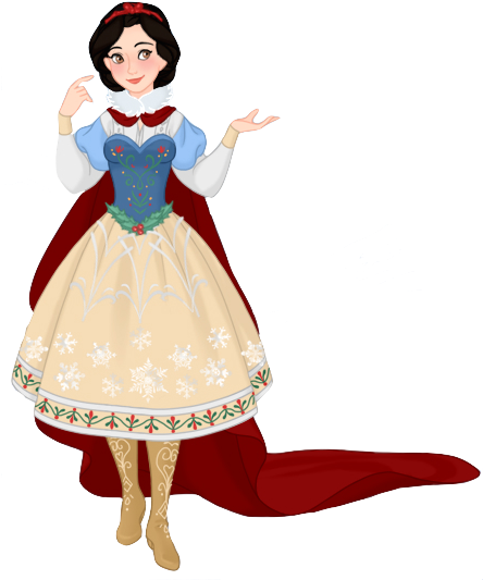 Snow White Holiday Gown By Musicmermaid - Illustration (443x556)