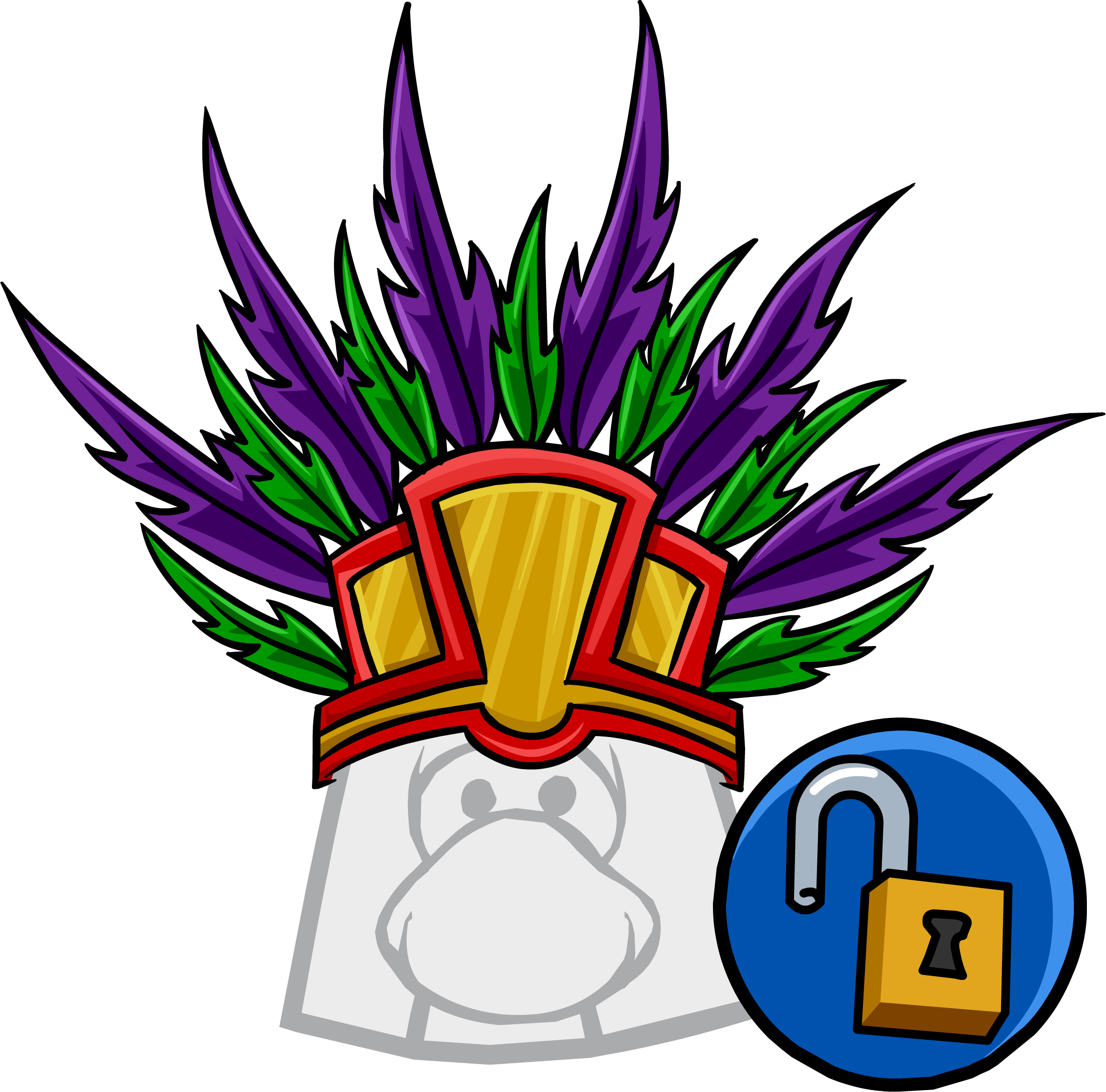 Headdress Clipart Head Dress - Headdress Club Penguin (2372x2341)