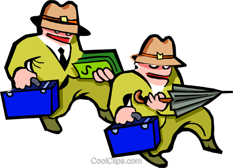 Men With Briefcases - Clip Art (480x346)