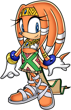 How Lovely She Is - Tikal The Echidna Sonic Adventure Art (327x480)