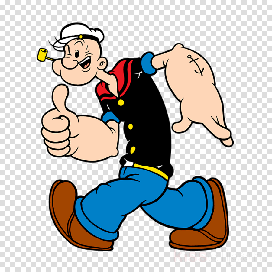 Popeye Cartoon Clipart Popeye Olive Oyl Bluto - Popeye Cartoon Png (900x900)