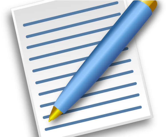 Note Clipart Pen And Paper - Paper And A Pen (640x480)