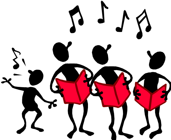 Singing Choir Clipart - I'd Rather Laugh Than Cry!! (591x485)