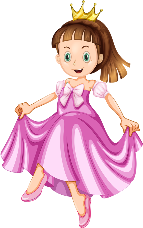 Princess Girl Clip Art - Little Princess Png (517x800)