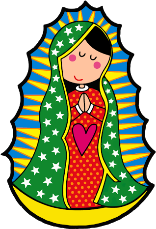 Image Result For La Rosa De Guadalupe Caricaturas Christmas - La Virgen De Guadalupe Animada (416x512)