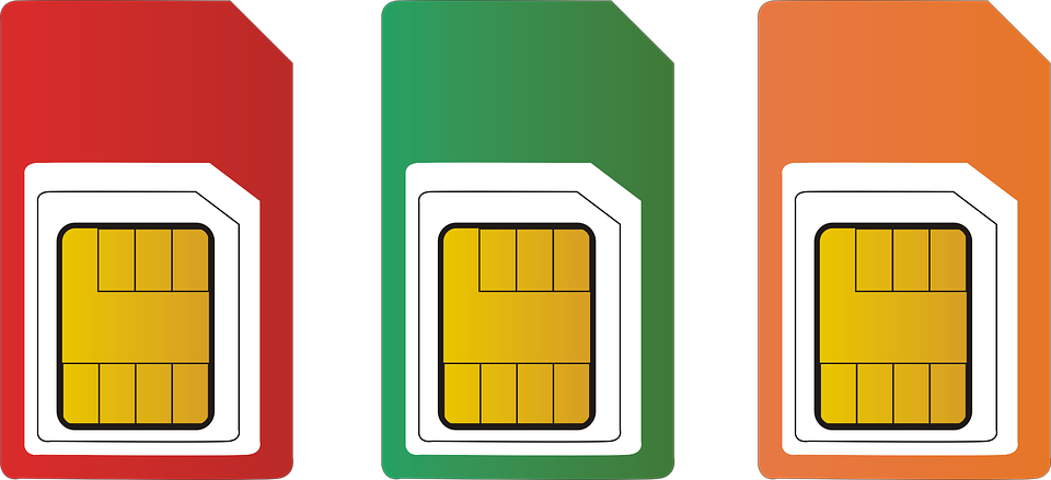 Sim, Card, Red, Mobile, Phone, Technology, Chip - Sim Điện Thoại Vector (960x439)