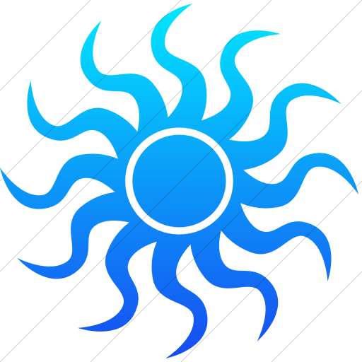 Classica Ancient Scorching Sun Icon Simple Ios Blue - Surya Namaskar (512x512)