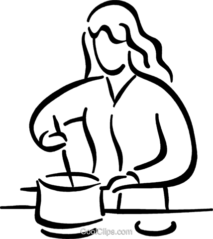 Meal Preparation Royalty Free Vector Clip Art Illustration - Potencia En Filosofia Ejemplos (428x480)