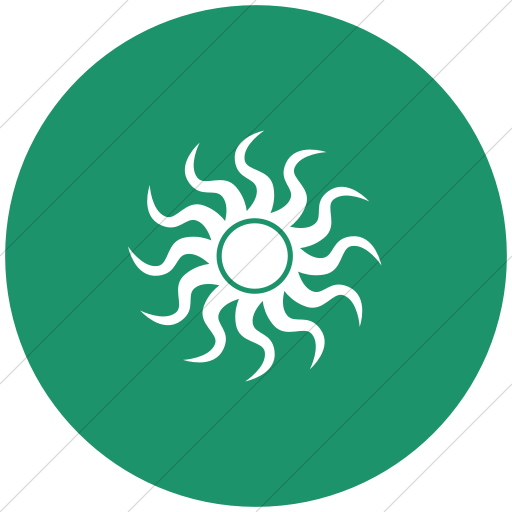 Classica Ancient Scorching Sun Icon Flat Circle White - Camogli (512x512)