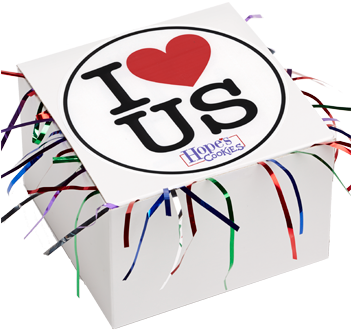 I Love Us Cookie Gift Box With Tinsel - Cookie Gift Box (350x350)