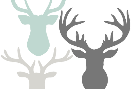 Clip Stock Country Svg Floral Deer - Reindeer Svg File (450x300)