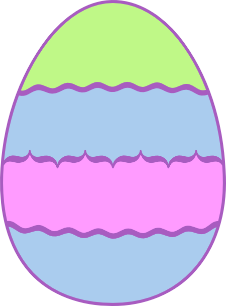 Egg Clipart Colored Egg - Solid Color Easter Egg (450x609)